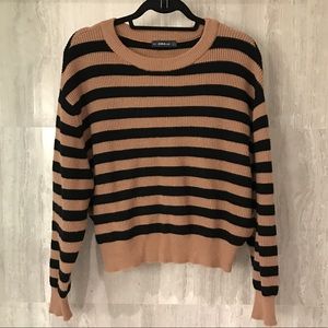 Zara Batwing Striped Sweater